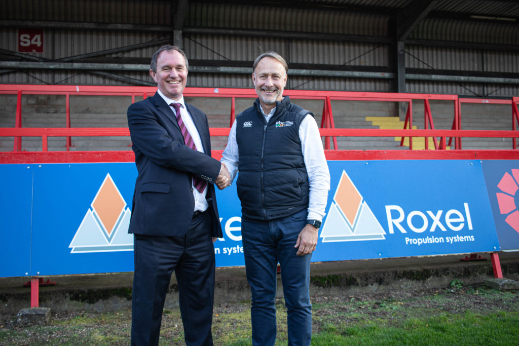 LEFT: Adrian Banks, Managing Director at Roxel UK. RIGHT: Richard Lane, Director at Kidderminster Harriers